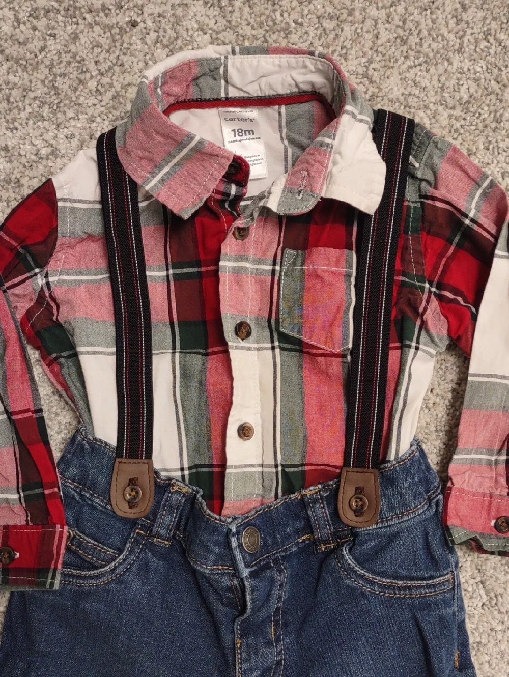 Carter's Boy's Suspender Outfit - Picture 2 of 5